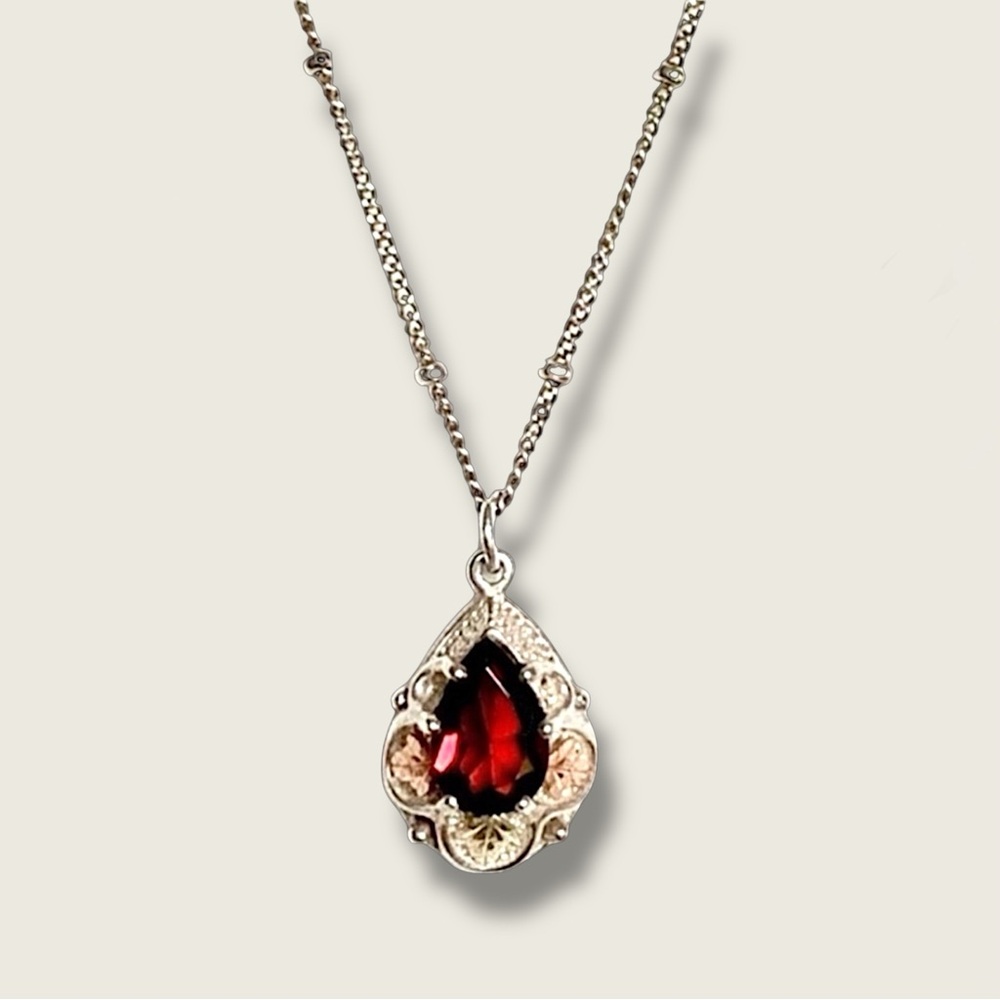 12K Gold & 925 Sterling Silver Necklace